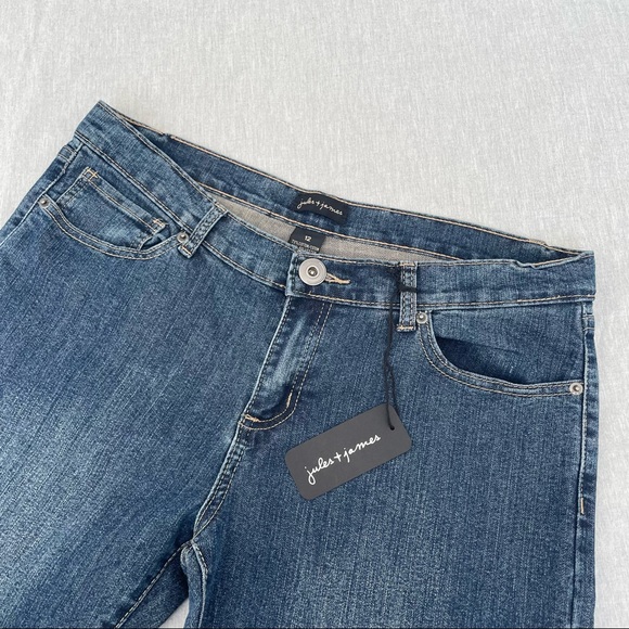 Jules+James Belle Indigo Relaxed Boot Cut Jeans - 12 - Picture 4 of 7